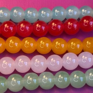 Imitatie jade glaskraal 12mm