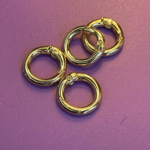 Clip ring sleutelhanger slot licht goud