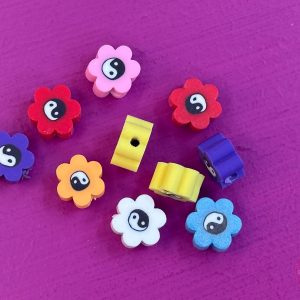 polymeer ying yang bloemetje