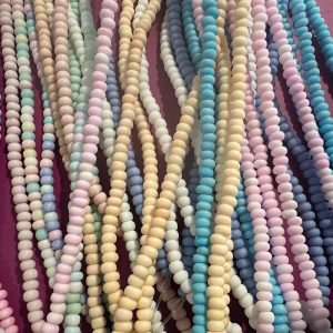 Kleine donut kraal porcelein