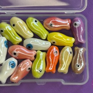 Vis kraal porcelein handgemaakt