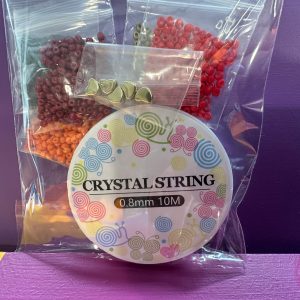 DIY armband setje rood