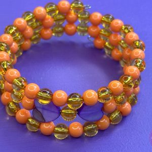 Inspiratie armband memory wire oranje