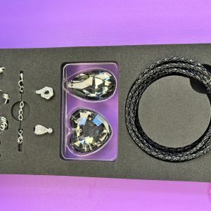 DIY edelsteen hanger set Antraciet