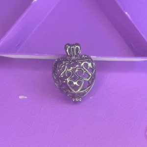 Afsluitbare bedel hart vorm antracite klein