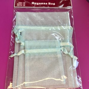 Organza zakjes set blauw