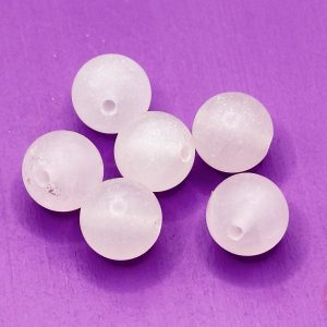 Rozen kwarts kraal frosted 8mm